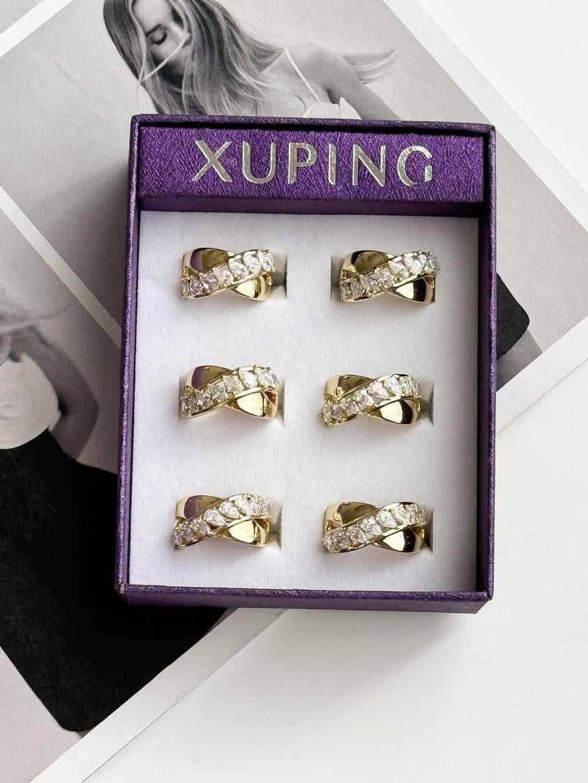 Xuping Gold Baget Taşlı Numaralı Yüzük (19 Numara)