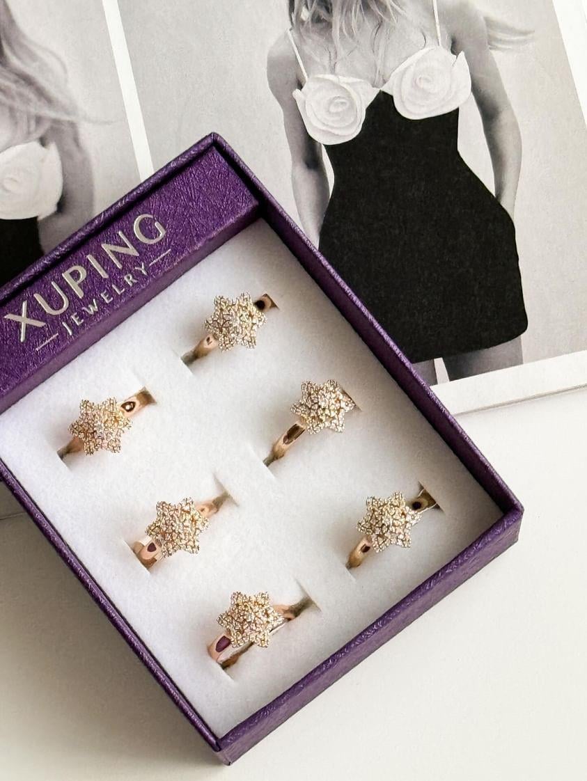 Xuping Gold Zirkon Taşlı Yıldız Numaralı Yüzük (19 Numara)