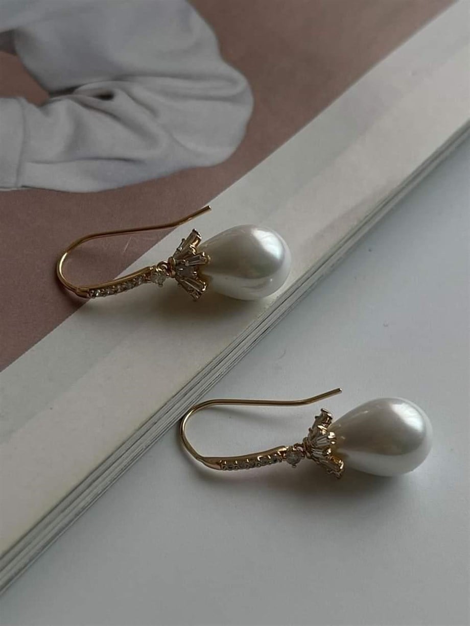 Xuping Özel Kaplama Damla İncili Küpe (2.90 Cm)