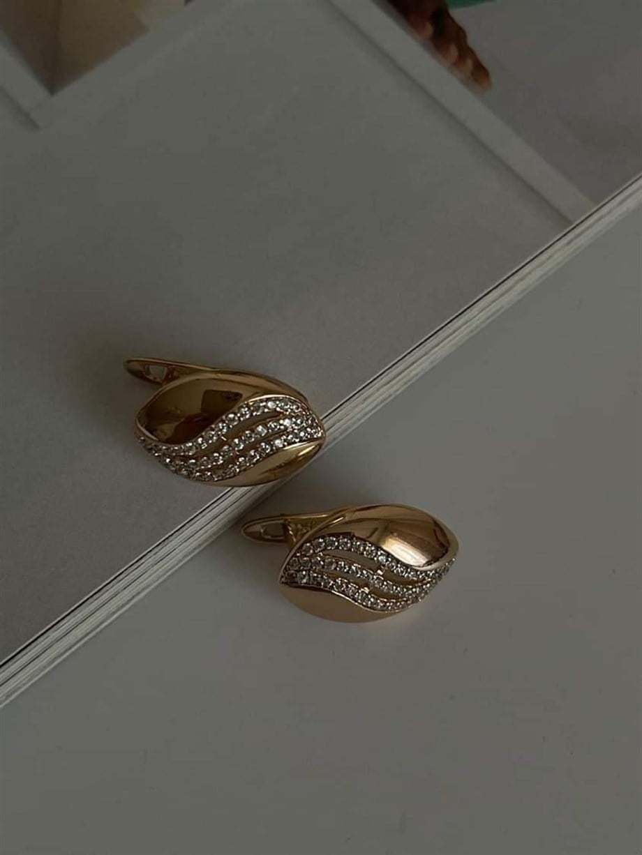 Xuping Zirkon Taşlı Küpe (1.5 Cm)