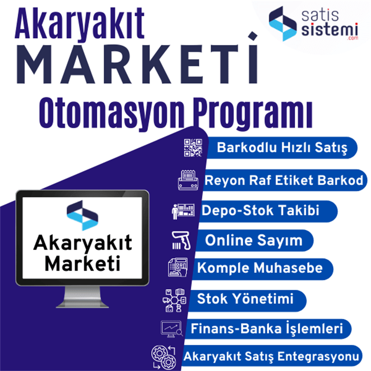 Akaryakıt Marketi Pro Satış SistemiAkaryakıt Marketi Pro Satış Sistemi (Turpak Entegrasyonlu)