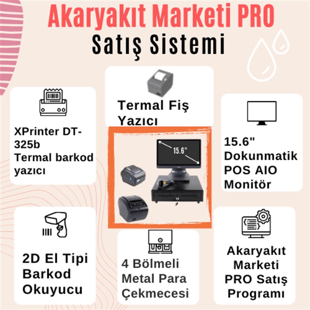 Akaryakıt Marketi Pro Satış Sistemi (Turpak Entegrasyonlu)