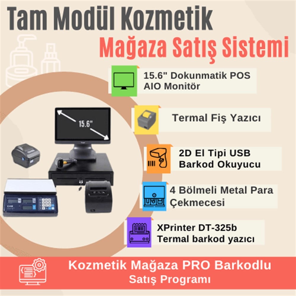 Tam Modül Kozmetik Mağaza Satış Sistemi
