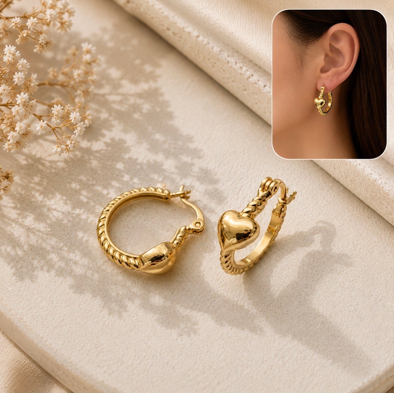 Amore Gold Halka Küpe