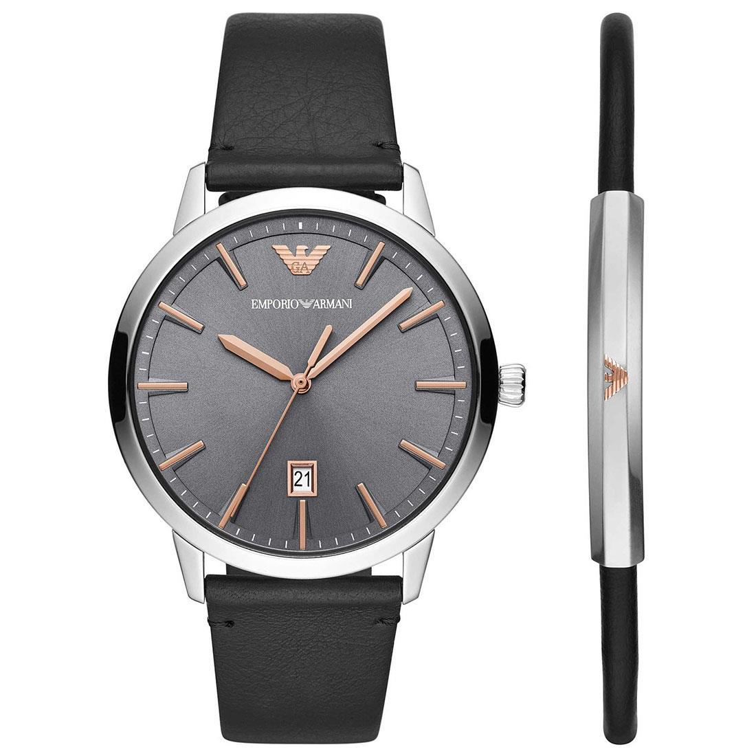 Emporio Armani AR80026 Erkek Set Kol Saati ve Bileklik