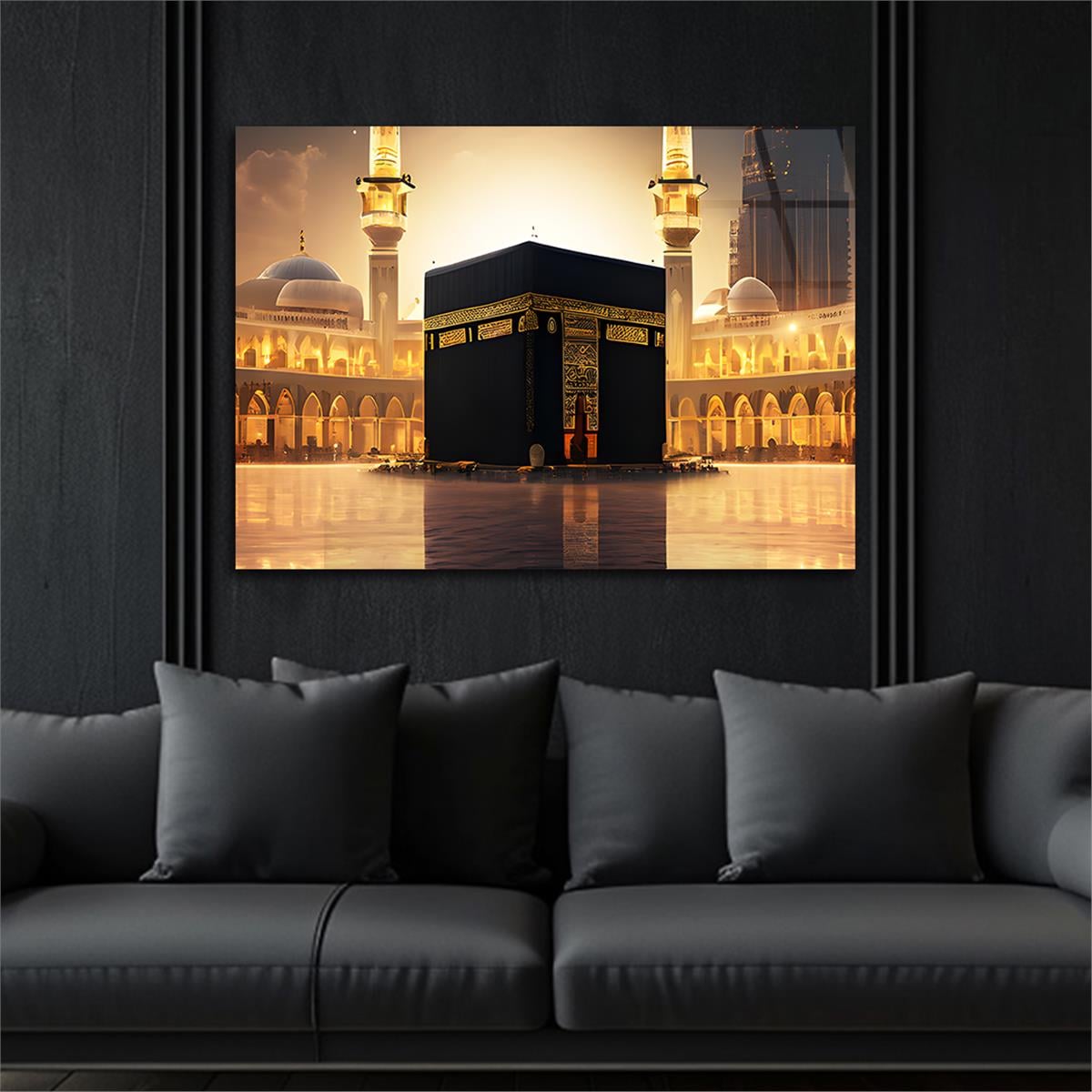 Yatay Dini Temalı Cam Tablo 158