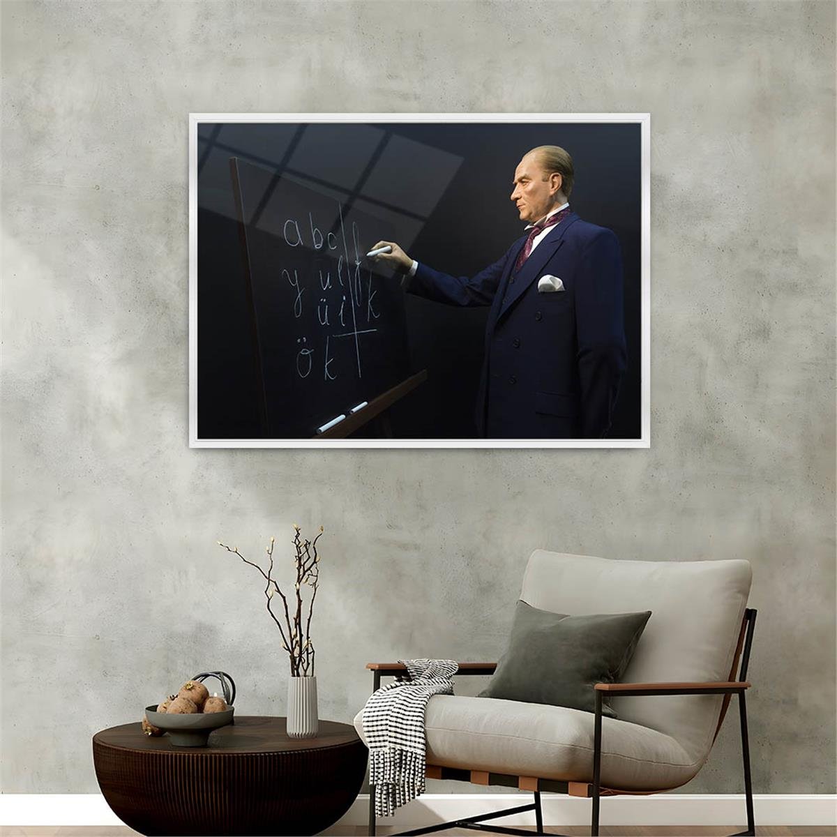 Alüminyum Çerçeveli Vatan Temalı Cam Tablo 067