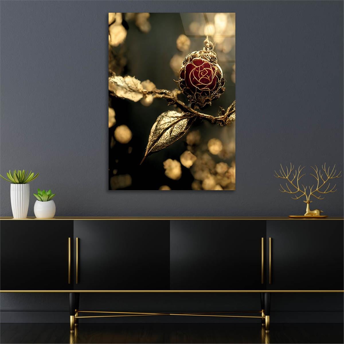 Vertical Tempered Glasss Wall Arts Art-Themed269