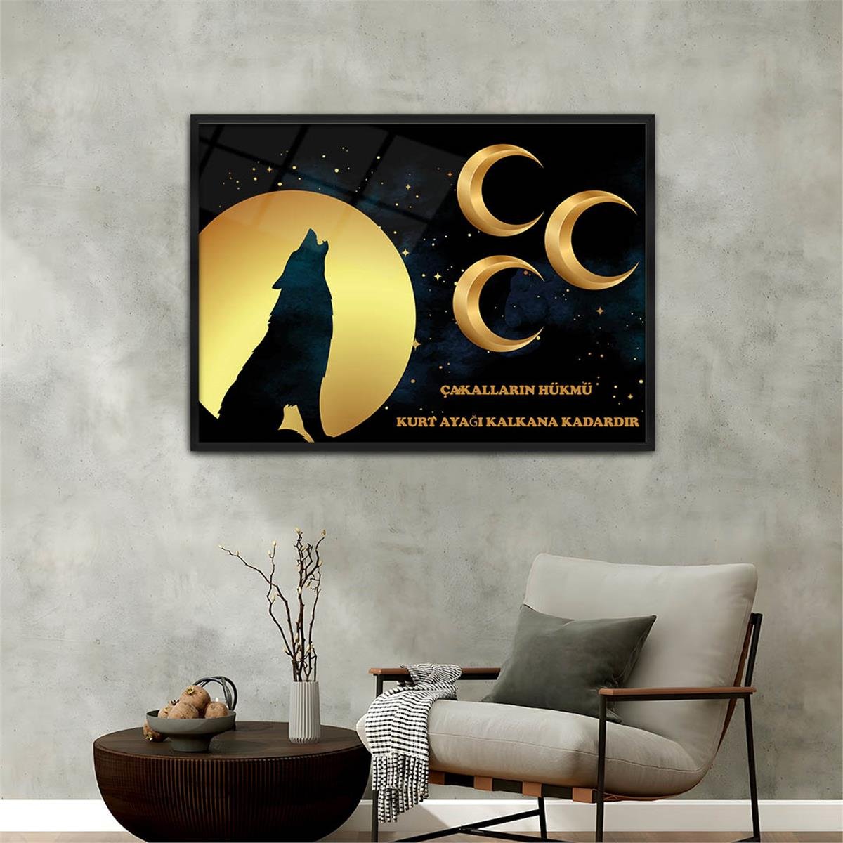 Alüminyum Çerçeveli Vatan Temalı Cam Tablo 031