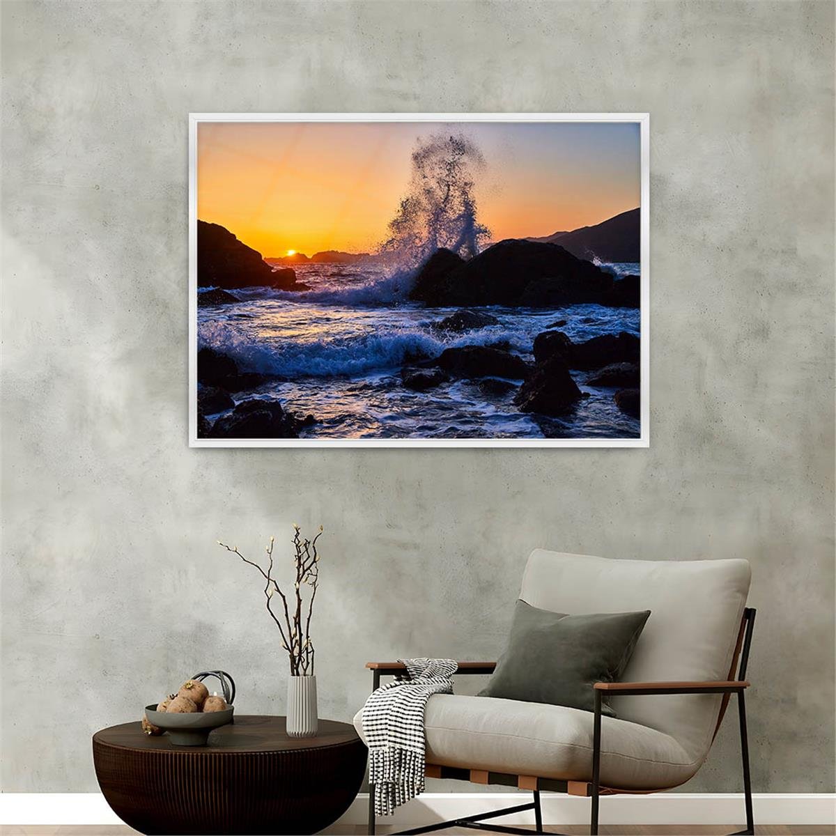 Alüminyum Çerçeveli Doğa Temalı Cam Tablo 176