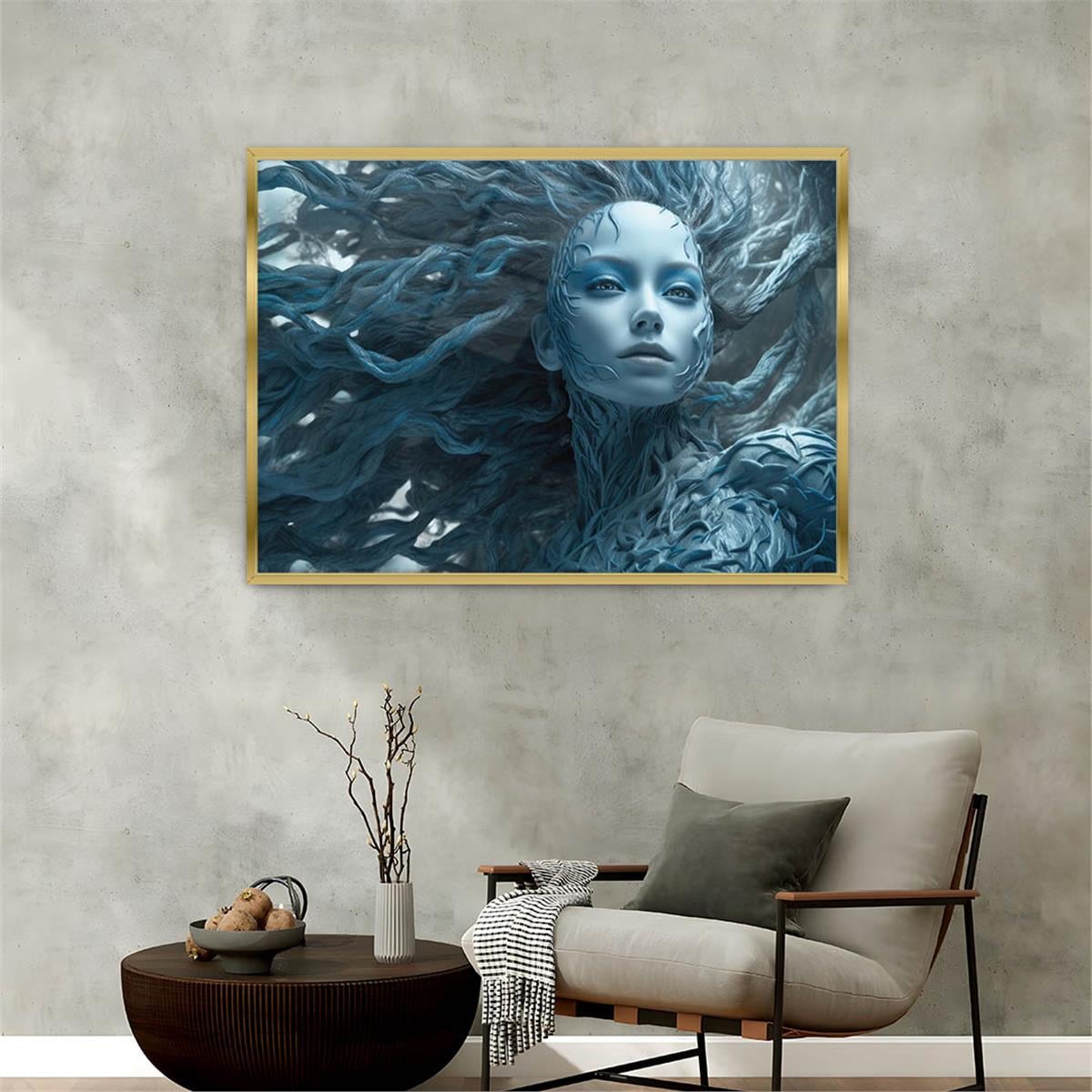 Alüminyum Çerçeveli Sanat Temalı Cam Tablo 070