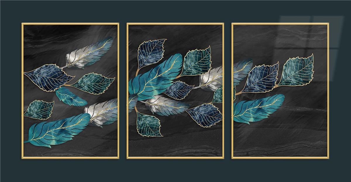 Alüminyum Çerçeveli Sanat Temalı 3'lü Set MDF Tablo 0037