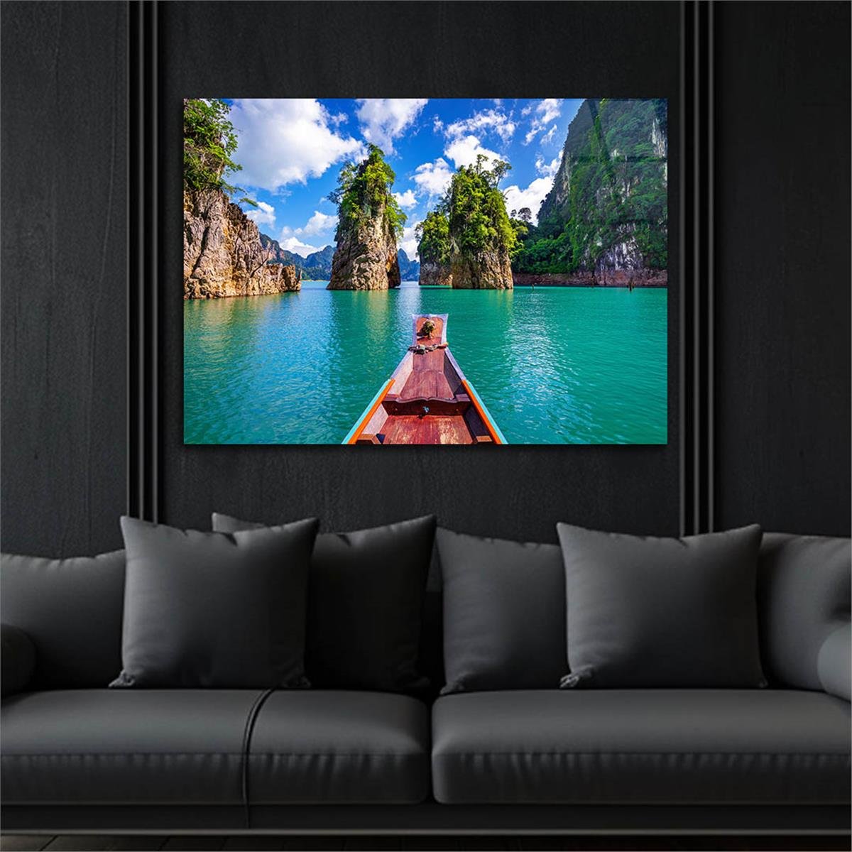 Yatay DoğaTemalı Cam Tablo 363