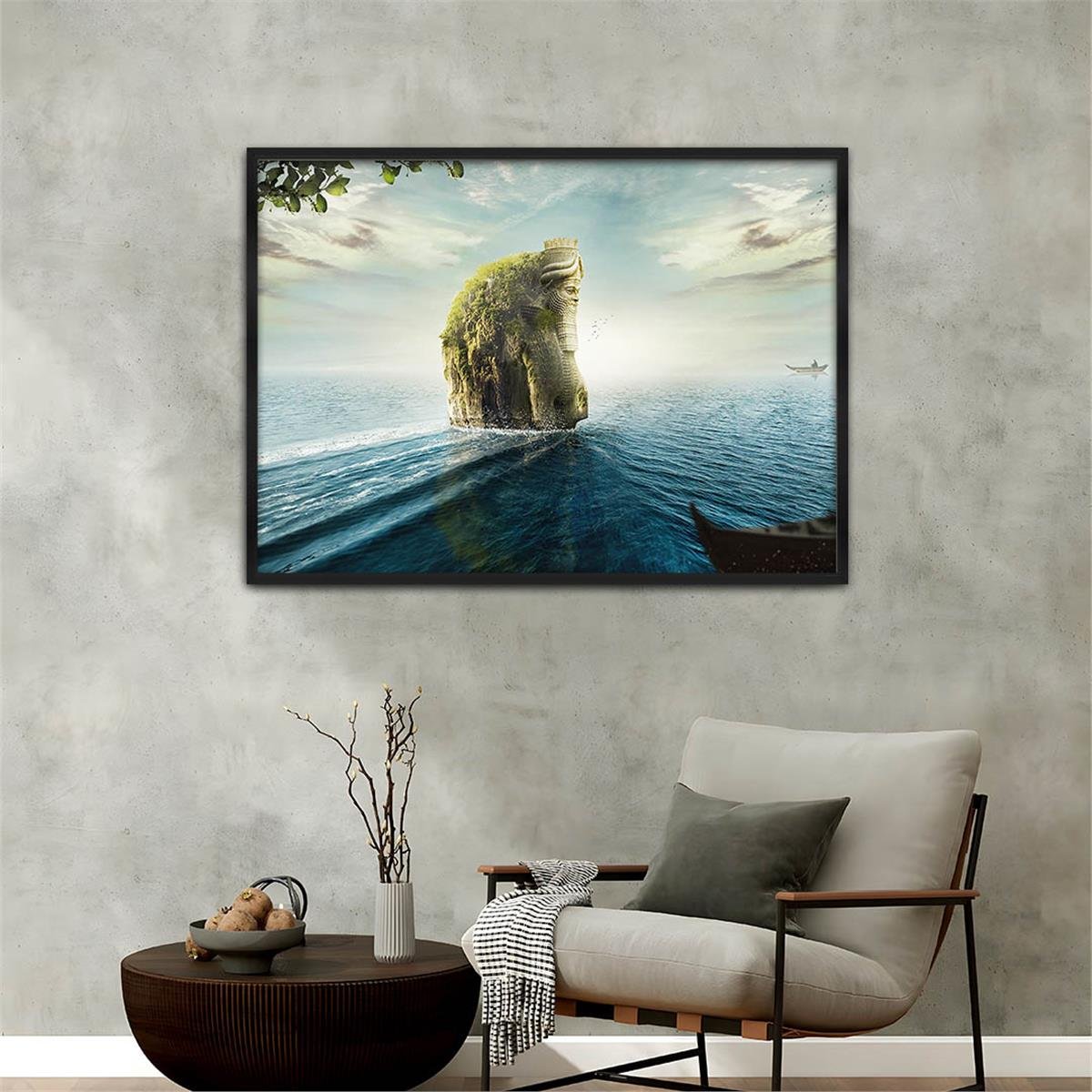 Alüminyum Çerçeveli Sanat Temalı Cam Tablo 106