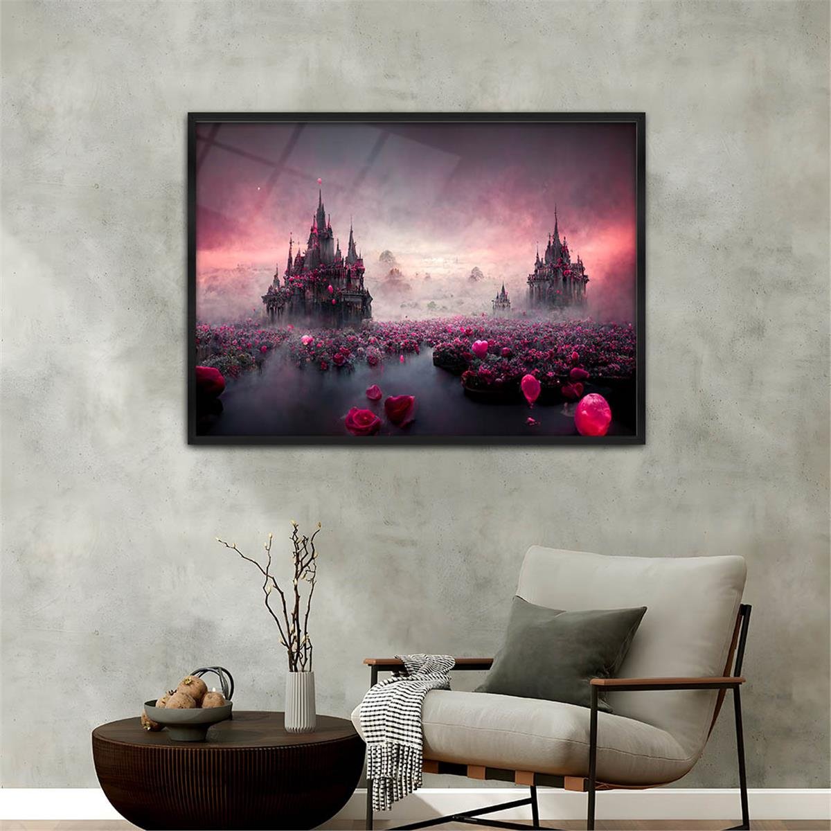 Alüminyum Çerçeveli Doğa Temalı Cam Tablo 071