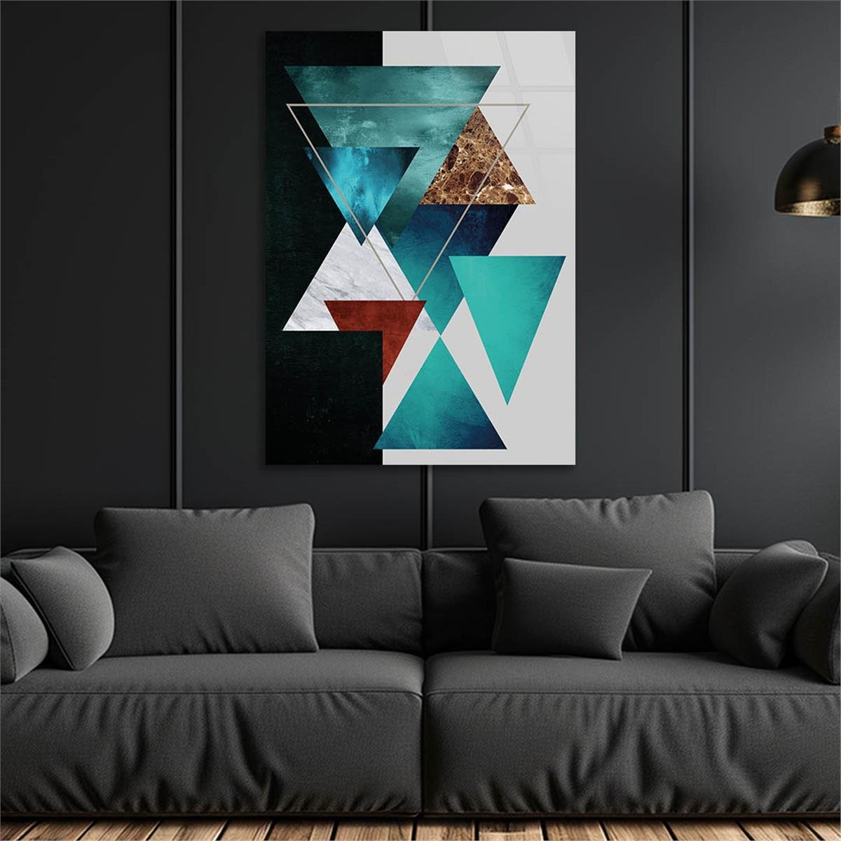 Vertical Tempered Glasss Wall Arts Art-Themed 287