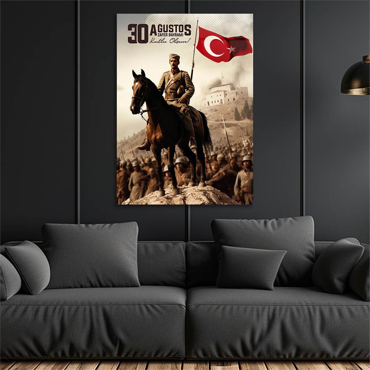 Dikey VatanTemalı Cam Tablo 155