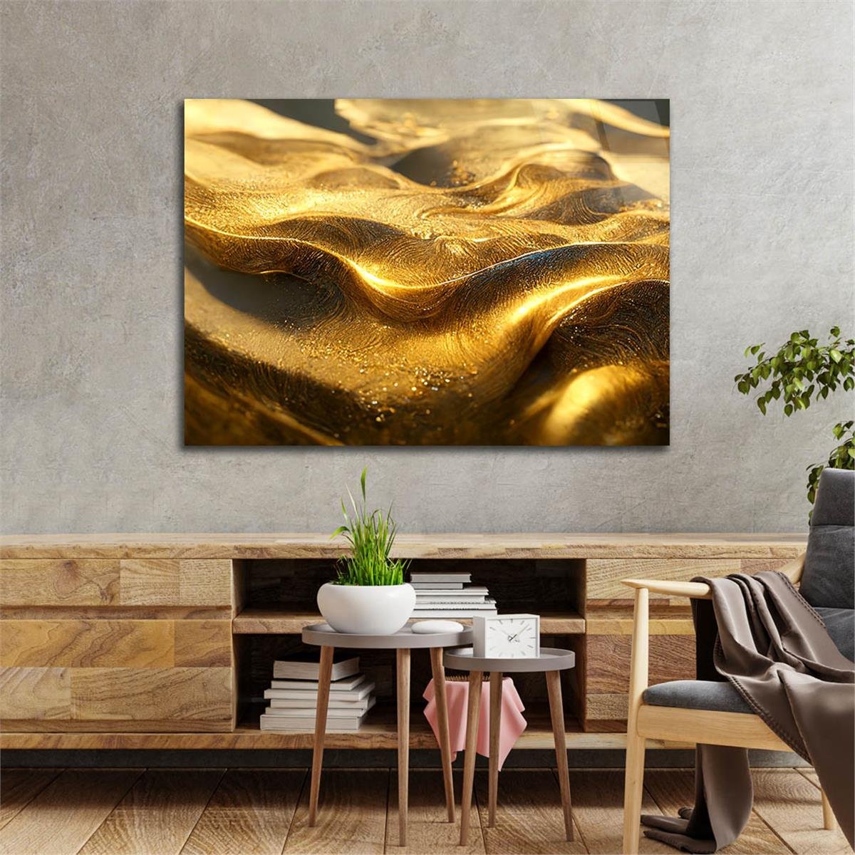 Horizontal Art-Themed Tempered Glass Wall Art 566