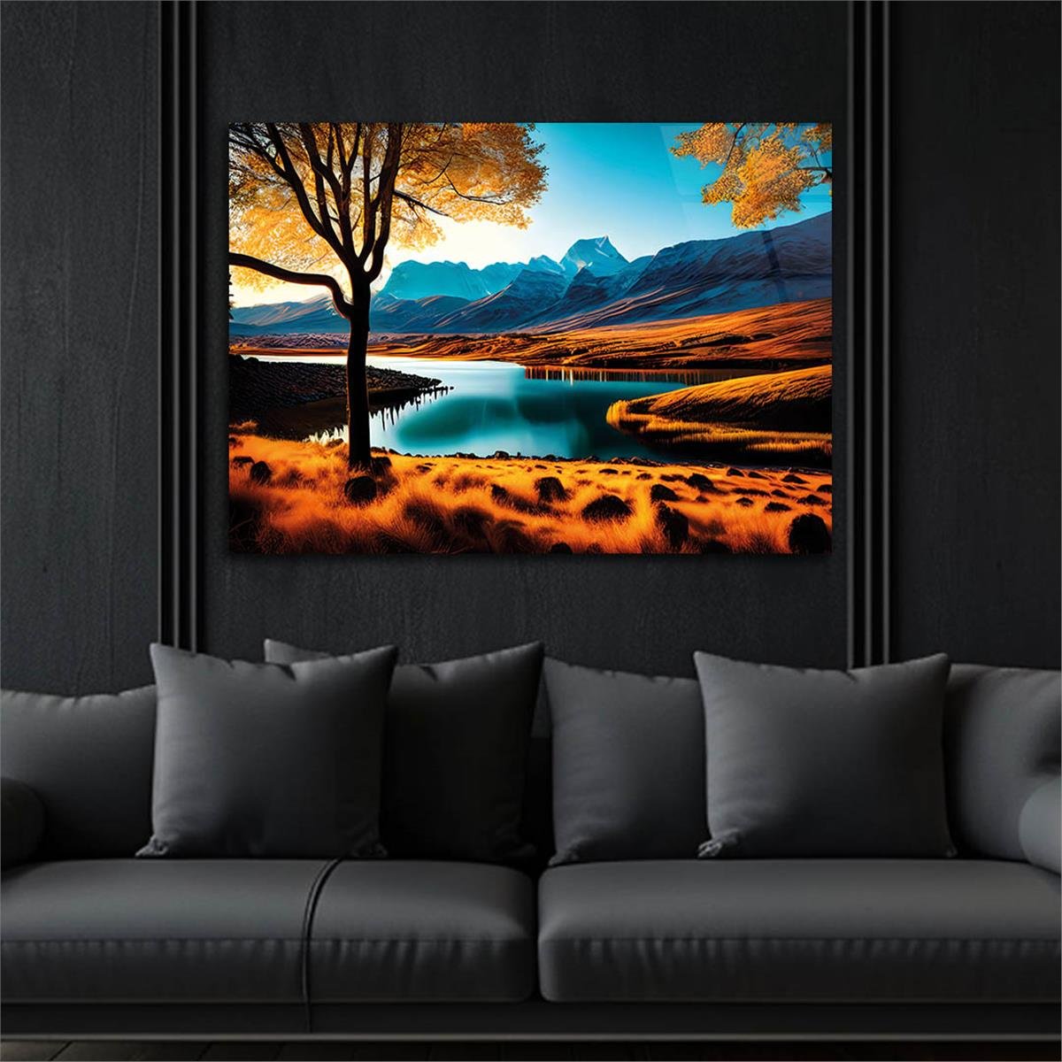 Horizontal Natured-Themed Tempered Glass Wall Art 279