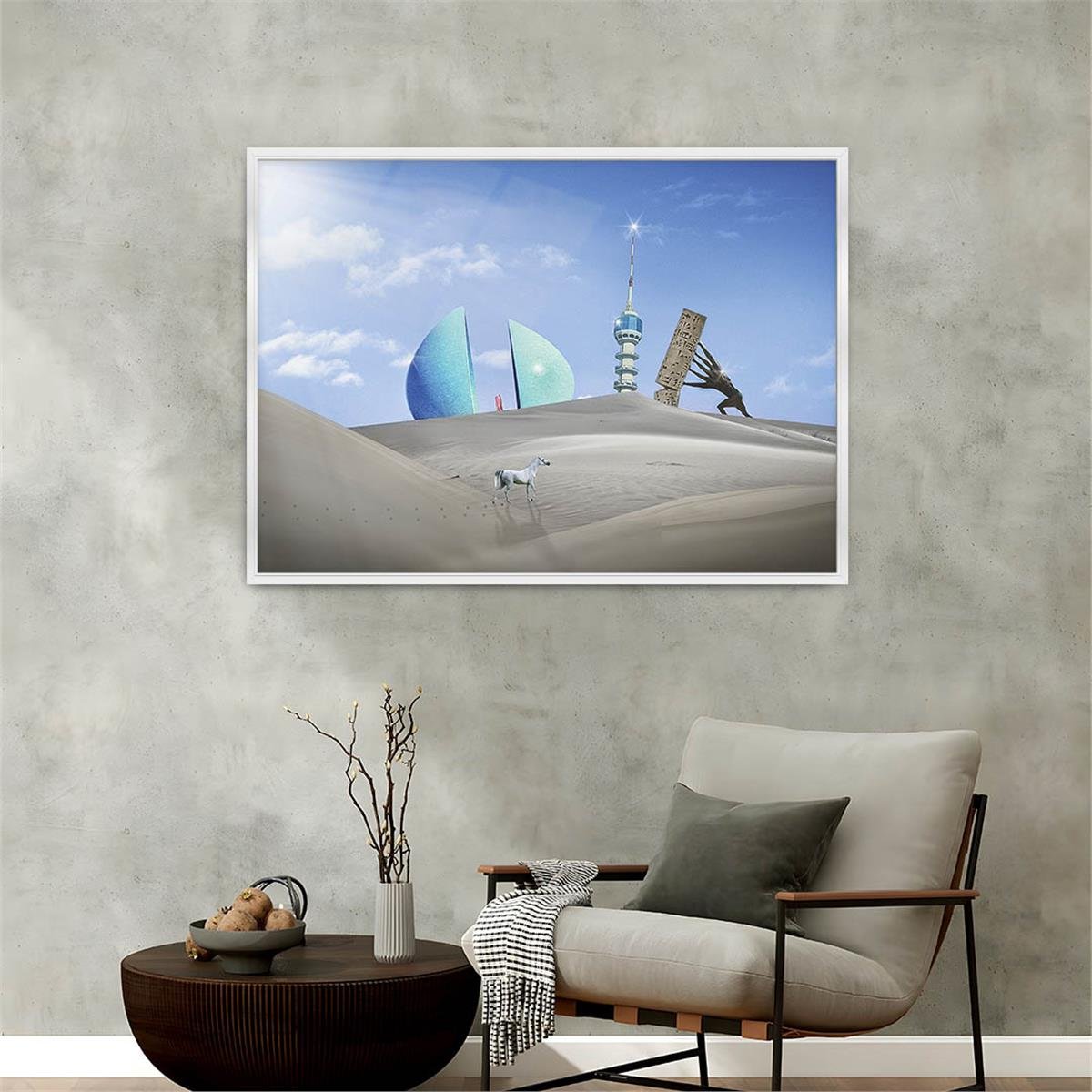 Alüminyum Çerçeveli Sanat Temalı Cam Tablo 118