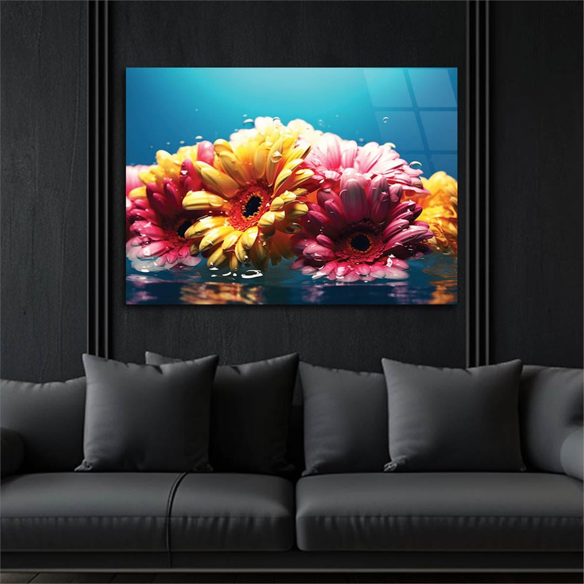 Horizontal Art-Themed Tempered Glass Wall Art 318