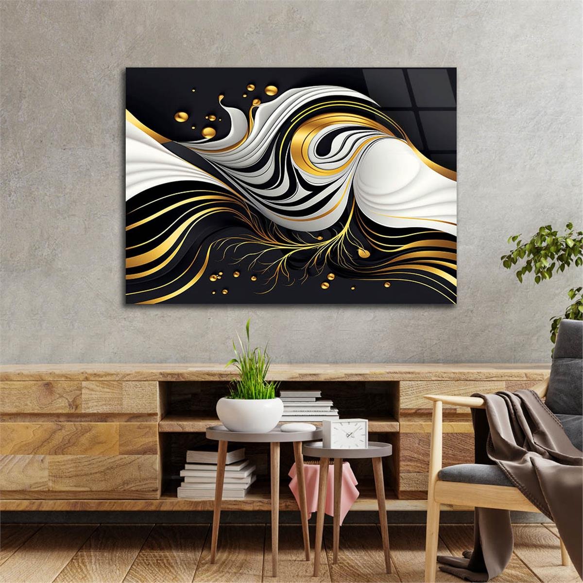 Sanat Temalı Cam Tablo 540