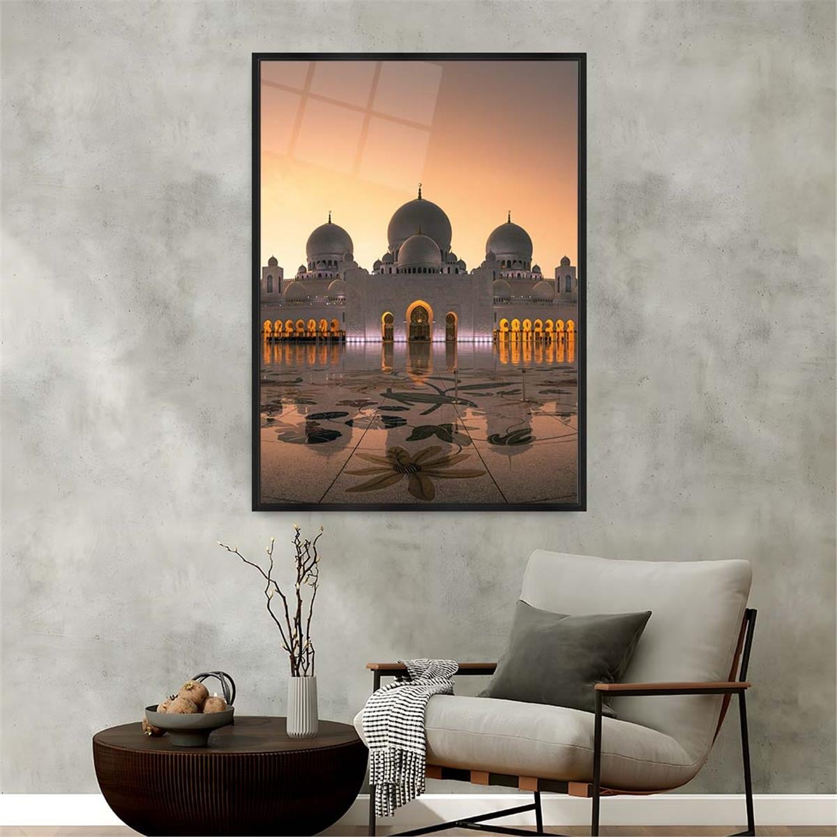 Alüminyum Çerçeveli Dini Temalı Cam Tablo 018