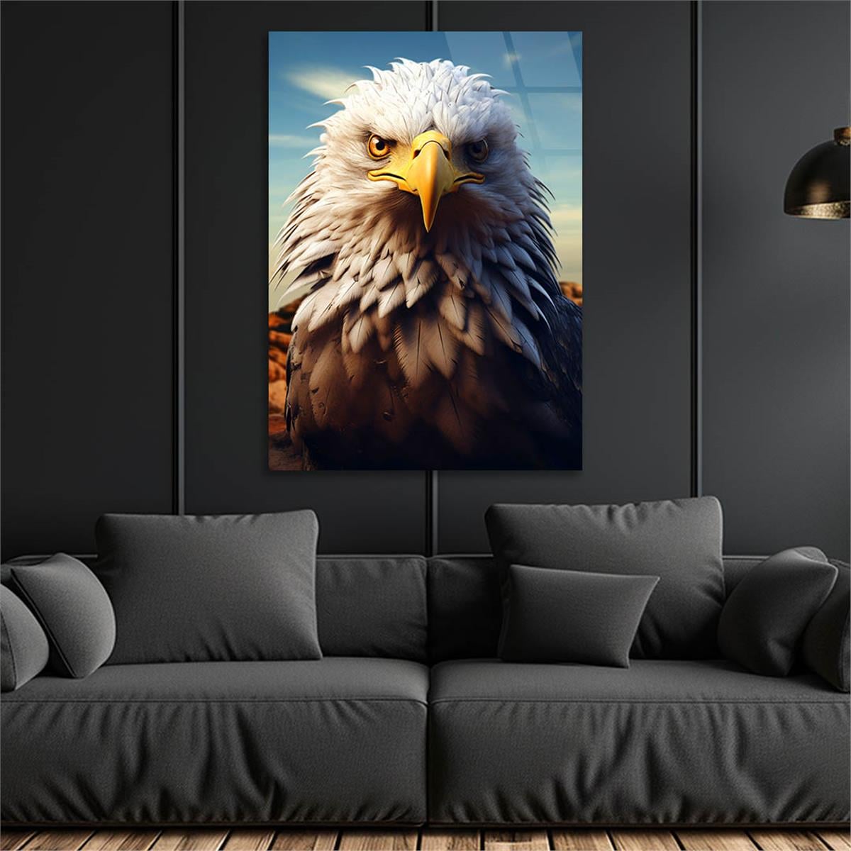 Dikey Doğa Temalı Cam Tablo 235