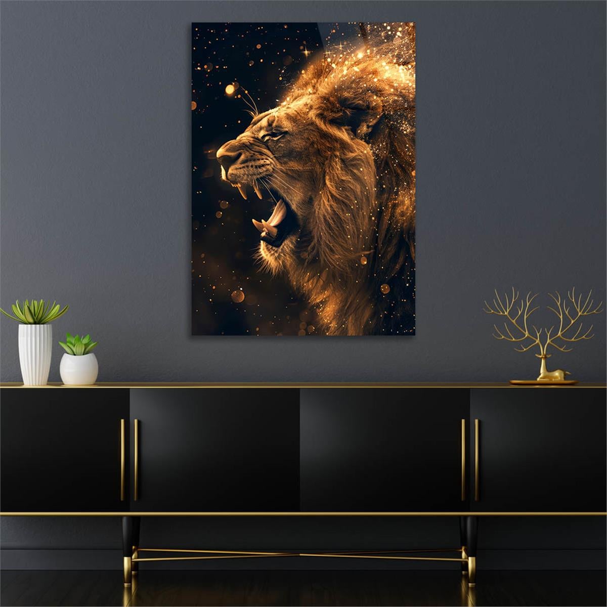 Dikey Doğa Temalı Cam Tablo 359