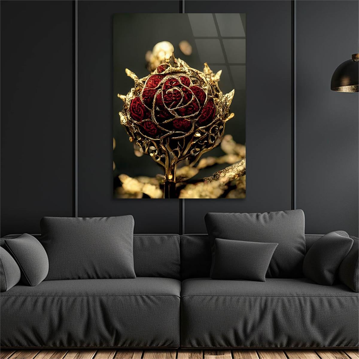 Vertical Tempered Glasss Wall Arts Art-Themed268