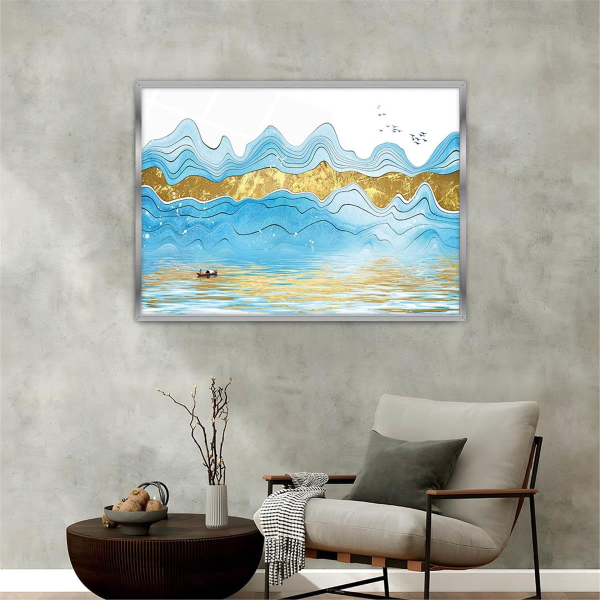 Alüminyum Çerçeveli Sanat Temalı Cam Tablo 040