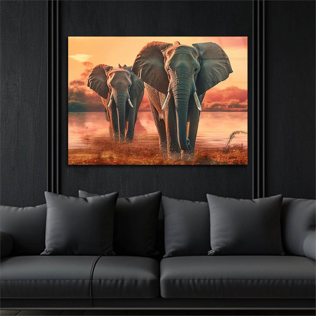 Yatay Doğa Temalı Cam Tablo 560