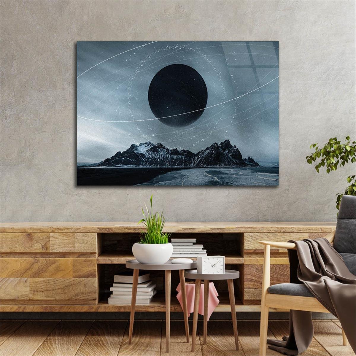 Horizontal Art-Themed Tempered Glass Wall Art 268