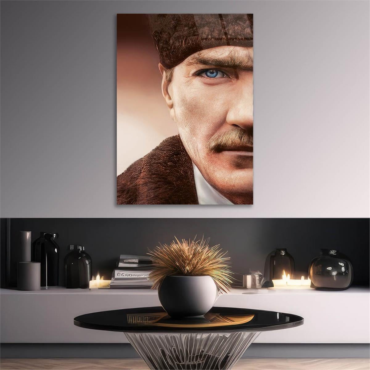 Mustafa Kemal Atatürk Gehard Glasschilderij 