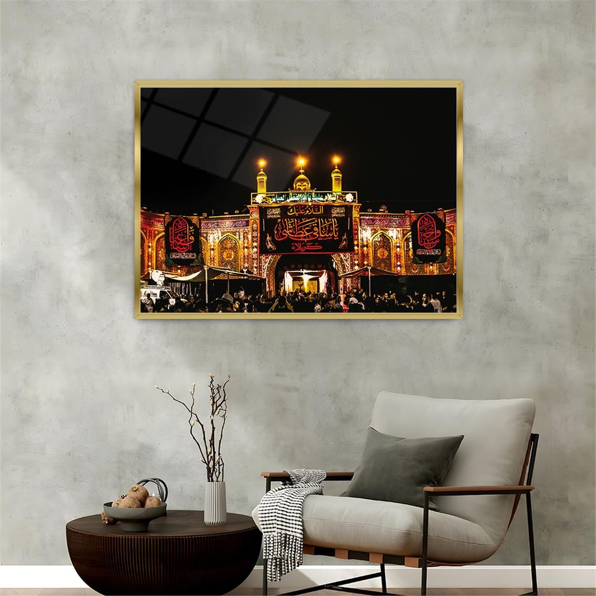 Alüminyum Çerçeveli Dini Temalı Cam Tablo 027