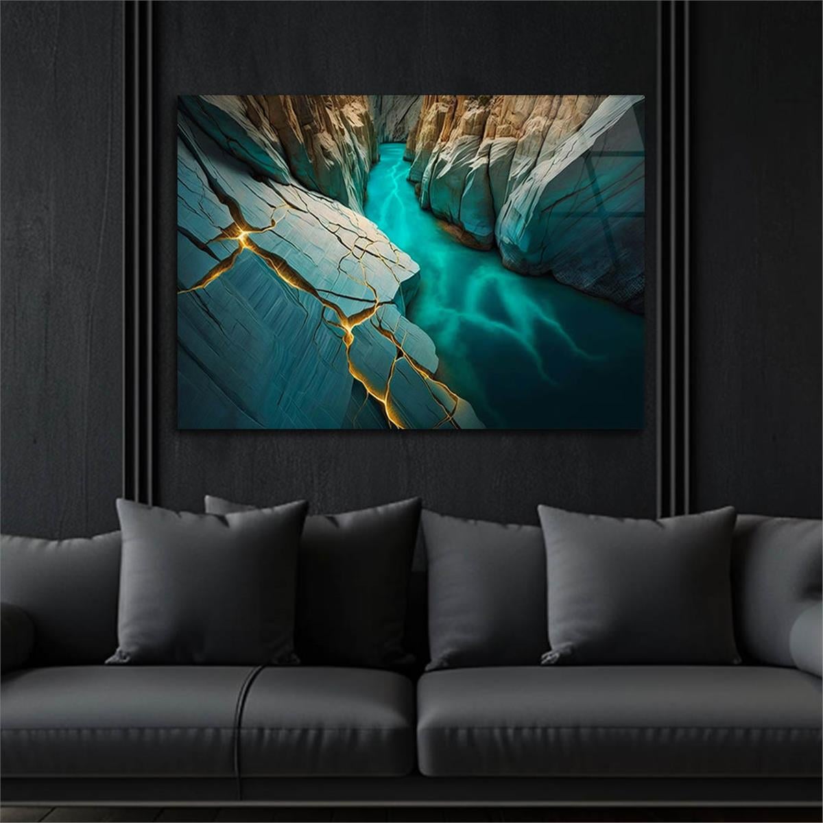 Yatay DoğaTemalı Cam Tablo 392