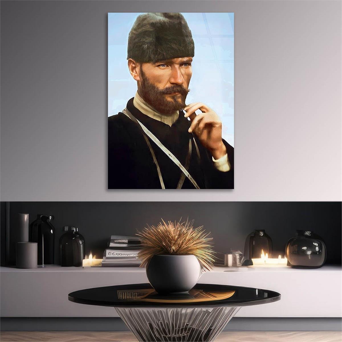 MUSTAFA KEMAL ATATÜRK Tempered Glasss Wall Art