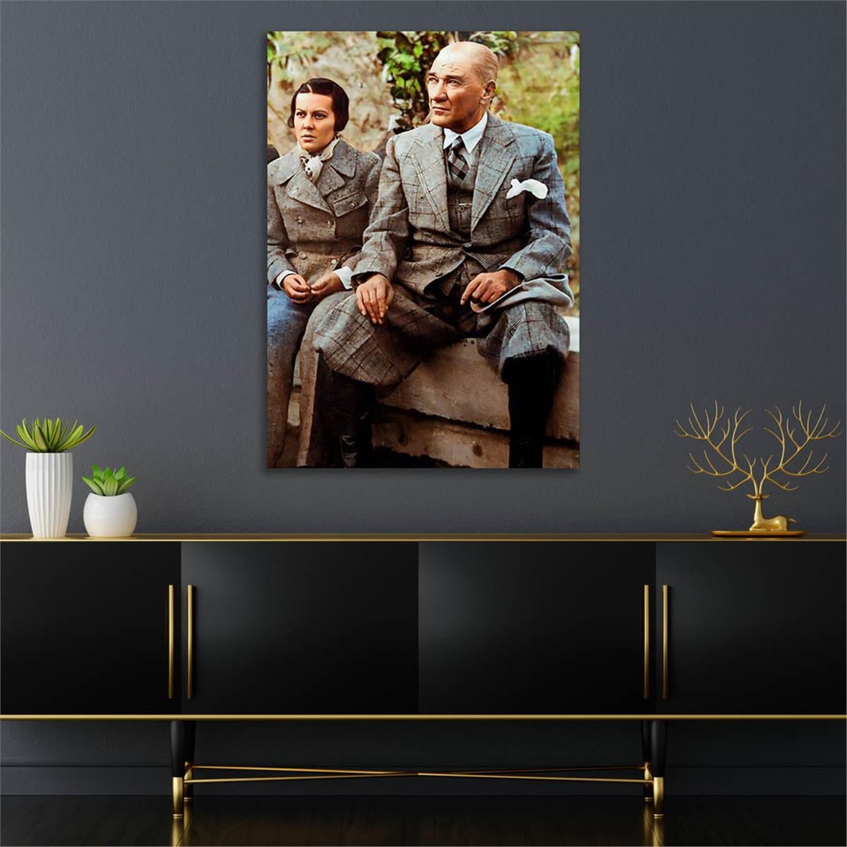 Dikey VatanTemalı Cam Tablo 138