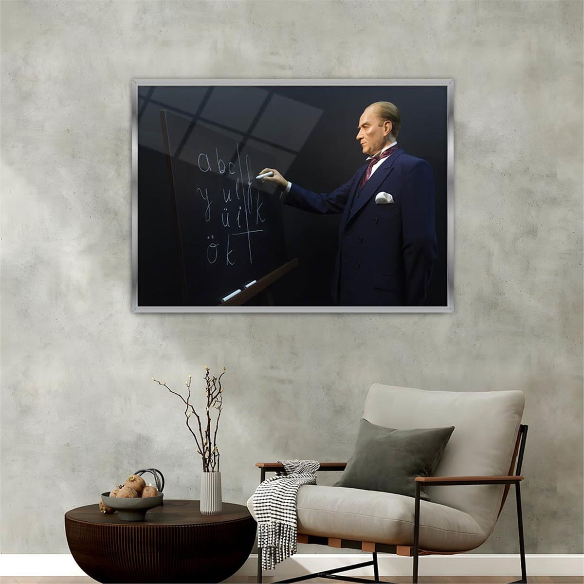 Alüminyum Çerçeveli Vatan Temalı Cam Tablo 067