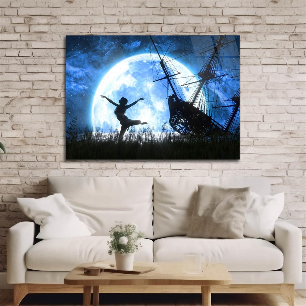 Horizontal Art-Themed Tempered Glass Wall Art 558