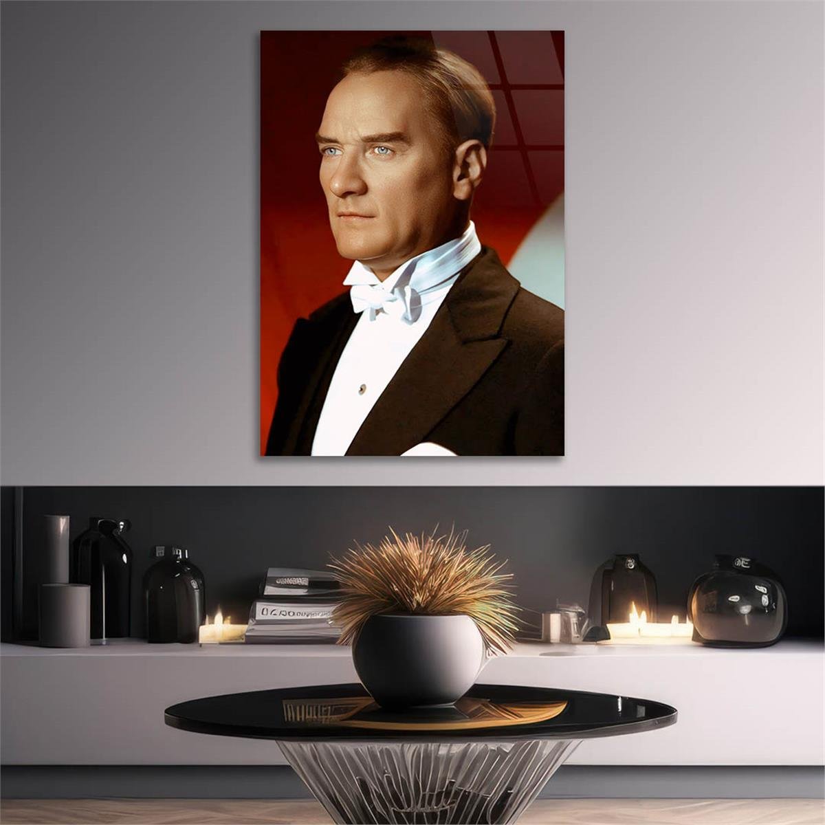 Dikey VatanTemalı Cam Tablo 283