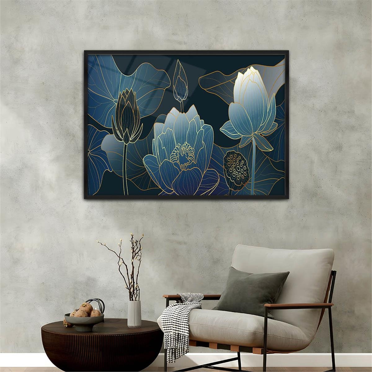 Alüminyum Çerçeveli Sanat Temalı Cam Tablo 080