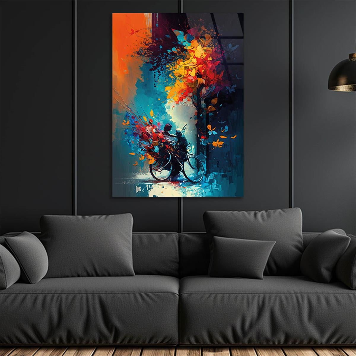 Vertical Tempered Glasss Wall Arts Art-Themed 318