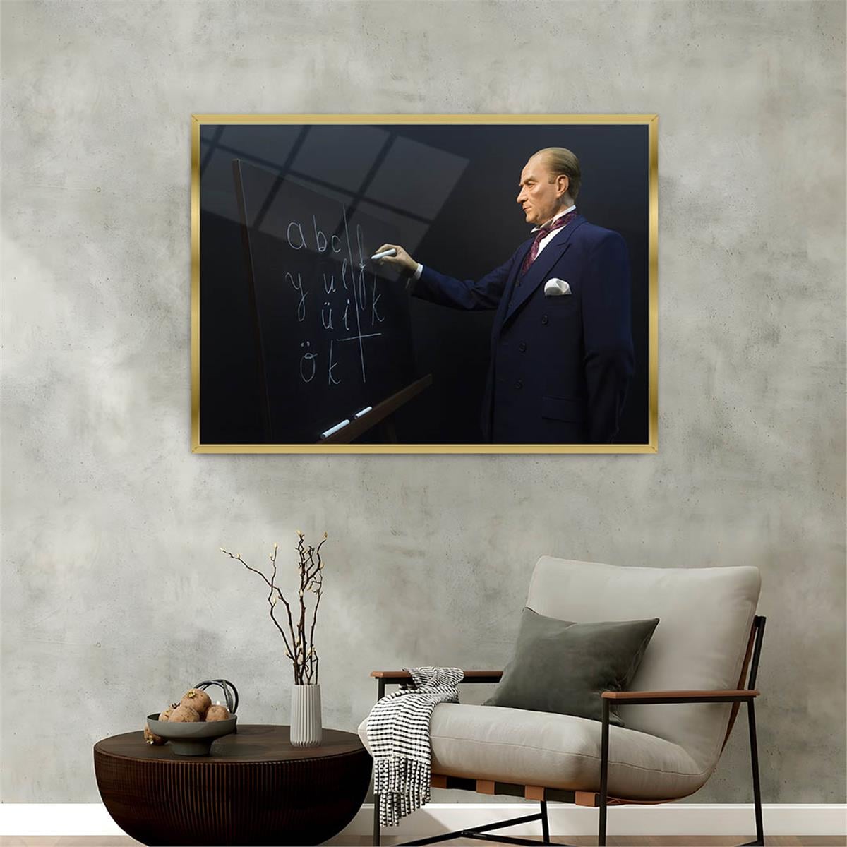 Alüminyum Çerçeveli Vatan Temalı Cam Tablo 067