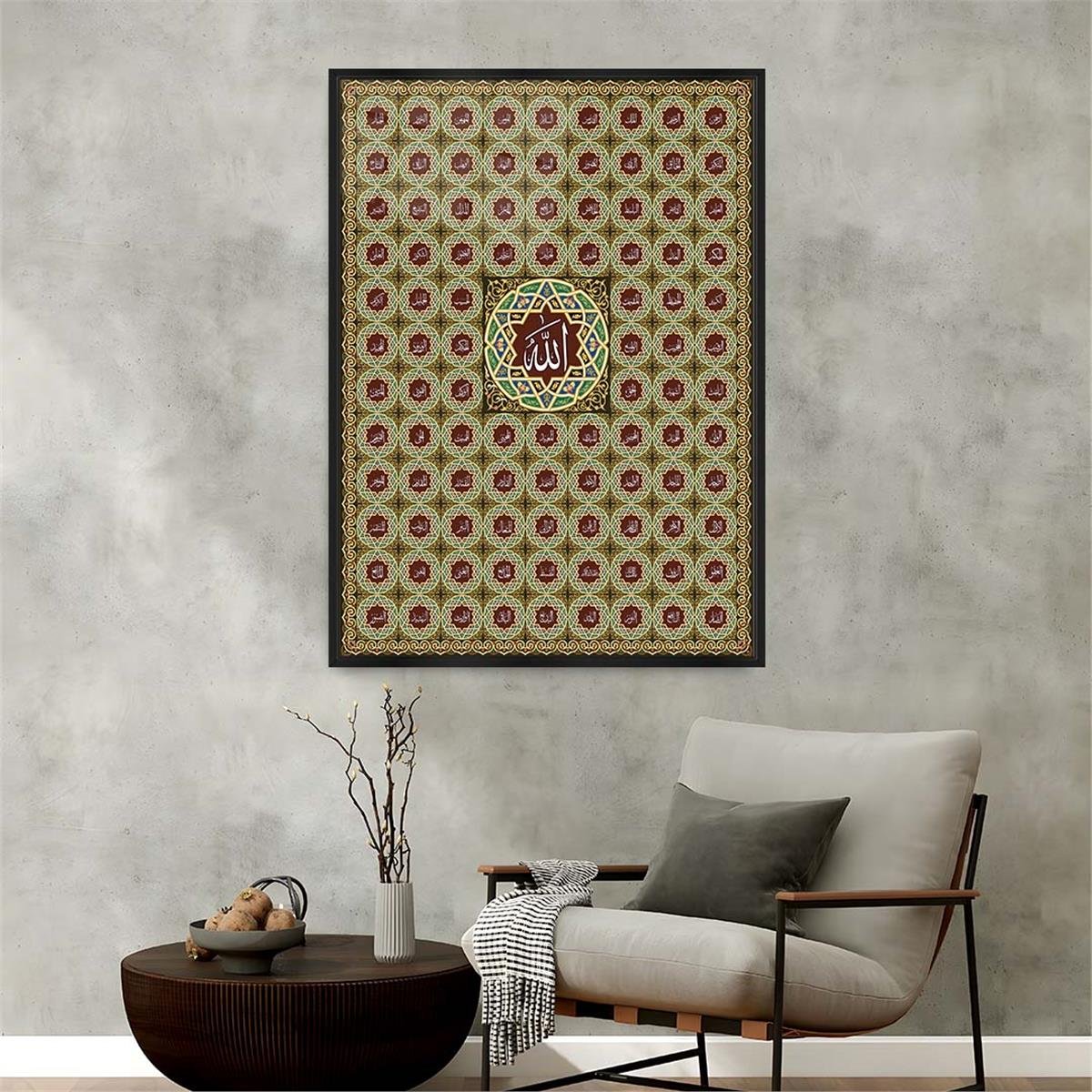 Alüminyum Çerçeveli Dini Temalı Cam Tablo 017