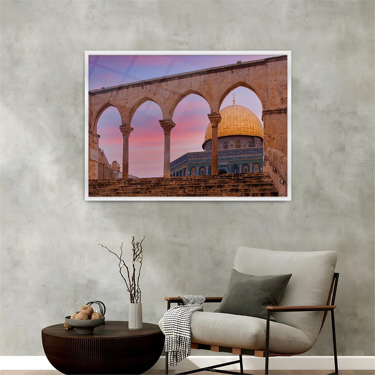 Alüminyum Çerçeveli Dini Temalı Cam Tablo 039