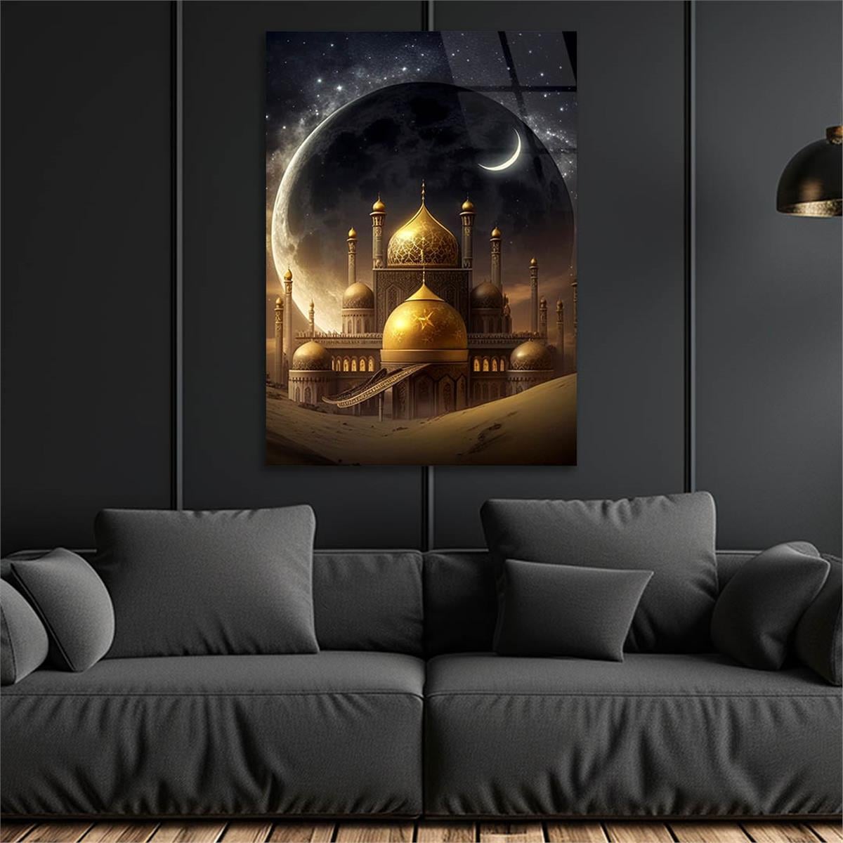 Dikey Dini Temalı Cam Tablo 254