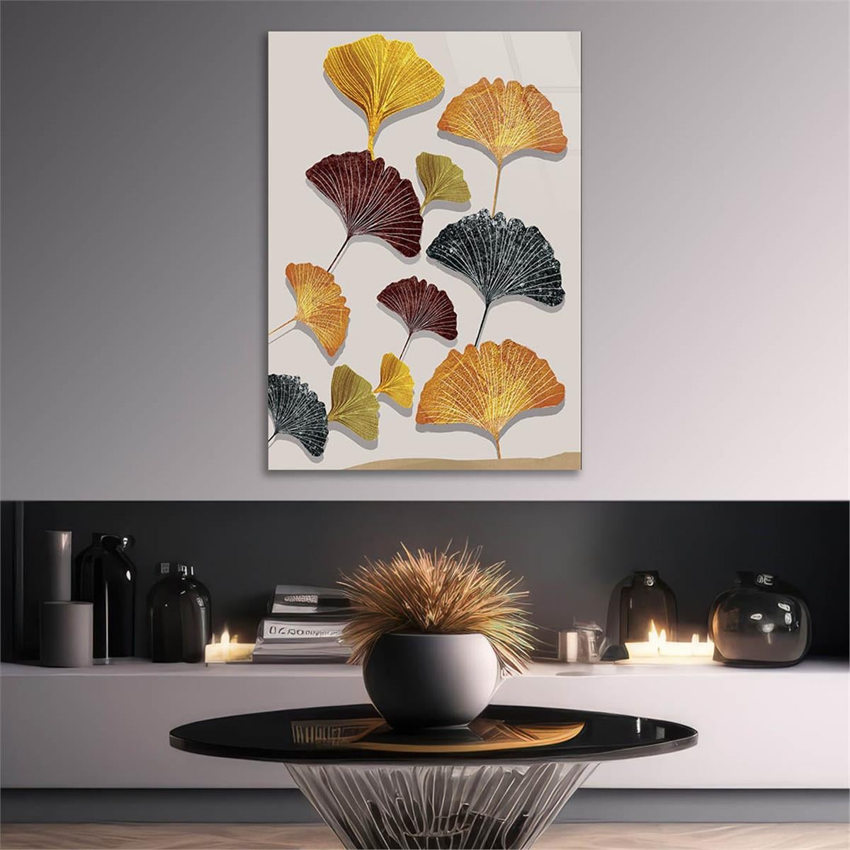 Vertical Tempered Glasss Wall Arts Art-Themed278