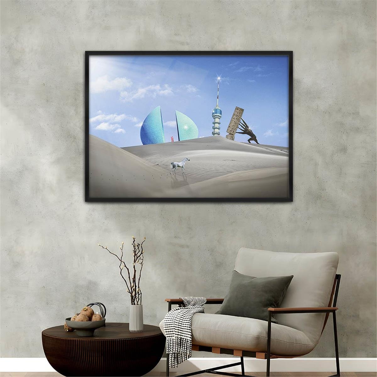 Alüminyum Çerçeveli Sanat Temalı Cam Tablo 118