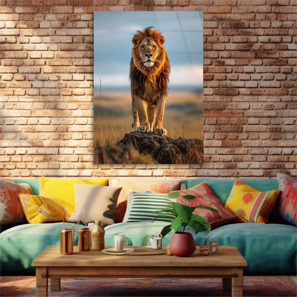 Dikey Doğa Temalı Cam Tablo 311